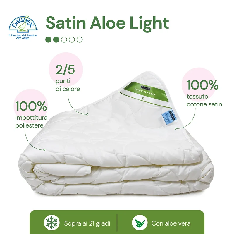 Piumino con Aloe Vera Satin Light Daunex
