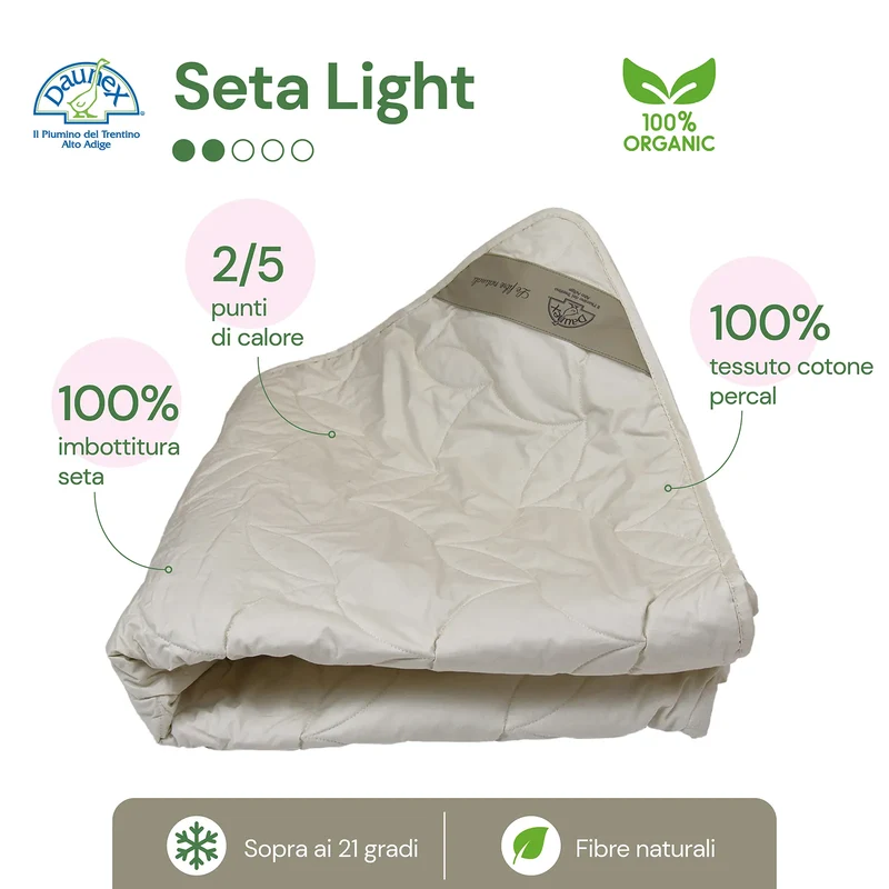 Piumino organico Silk Light Daunex