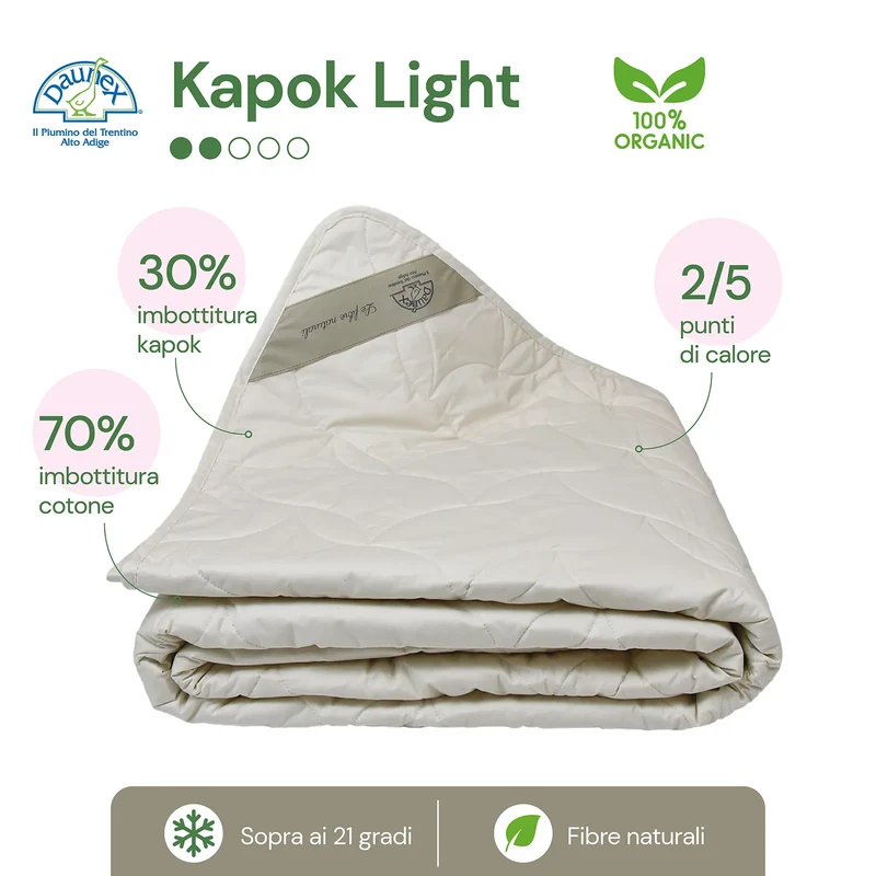 Piumino organico Kapok Light Daunex