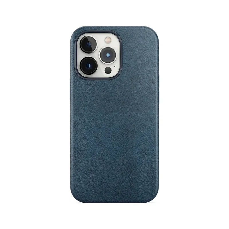 COVER IPHONE IN ECOPELLE MAGSAFE - BLUE