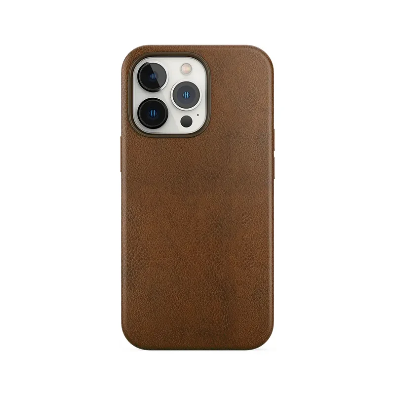 COVER IPHONE IN ECOPELLE MAGSAFE - BROWN