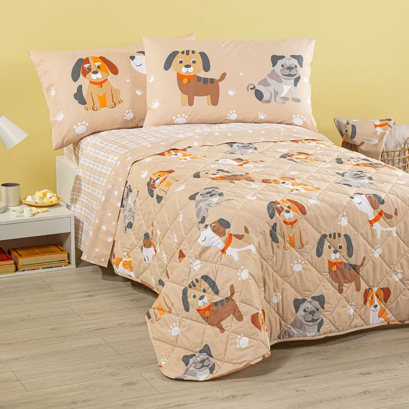 Copriletto Primaverile Cuccioli in Cotone 80 gr/mq