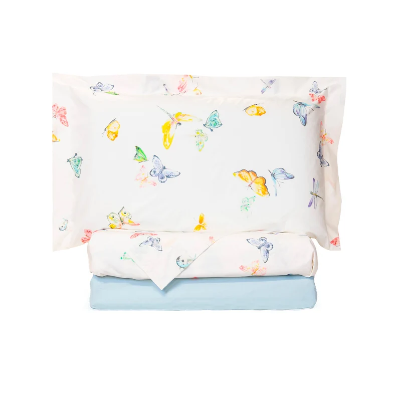Completo Lenzuola giverny butterfly Moderno in Percalle Luisiana