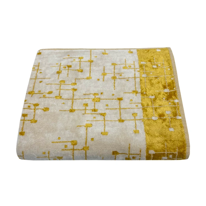 Telo Bagno in Cotone e Viscosa Gold-joy Carrara Moderno