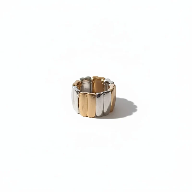 Anello a fascia elastico con finitura lucida e opaca - Multicolore