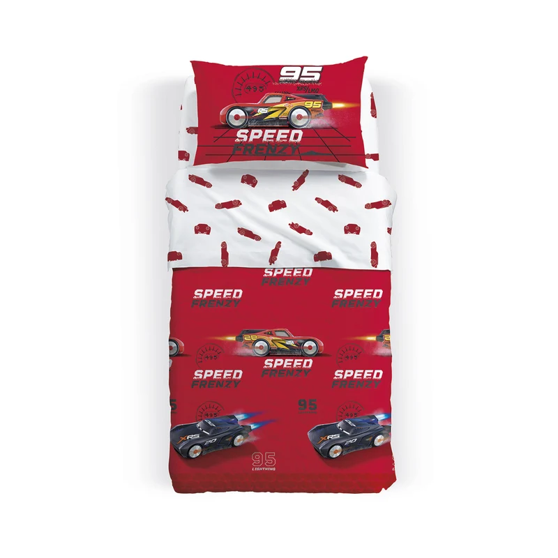 Copriletto Primaverile cars frenzy in Cotone 80 gr/mq