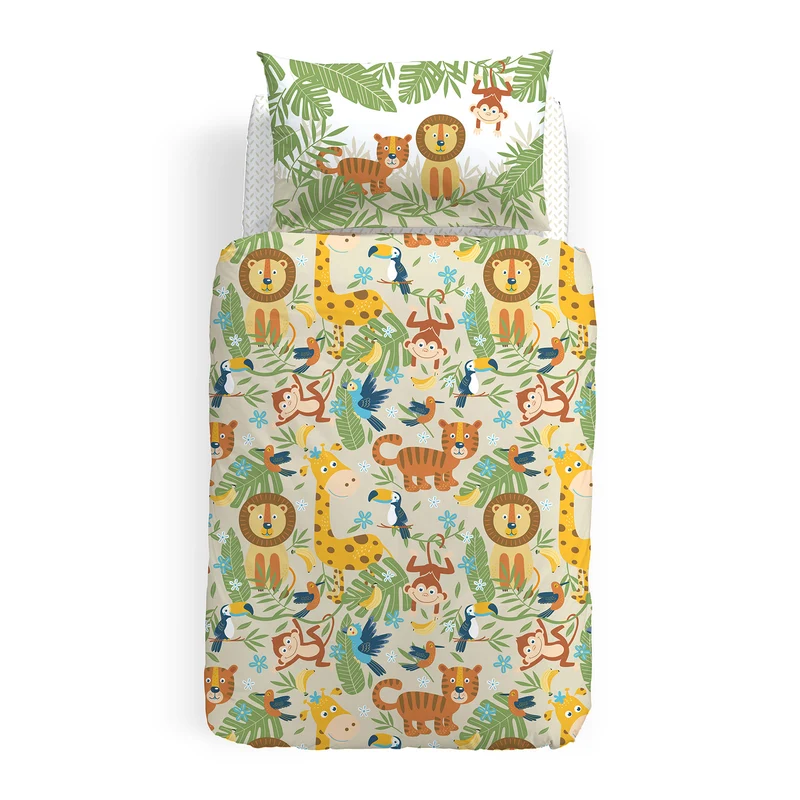 Copripiumino con federe tropical in Cotone