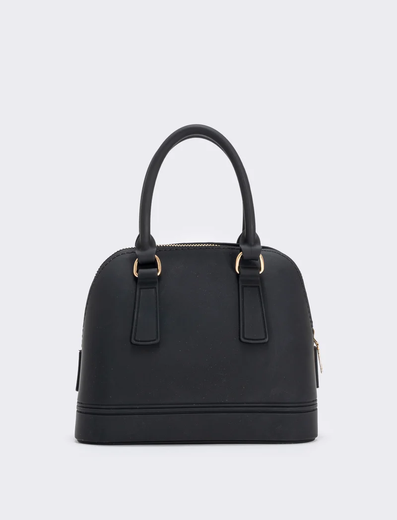 Bauletto soft touch con tracolla - Nero