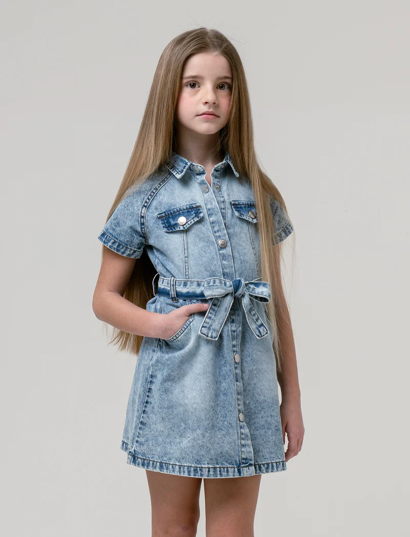 Abito in denim da bambina - Denim