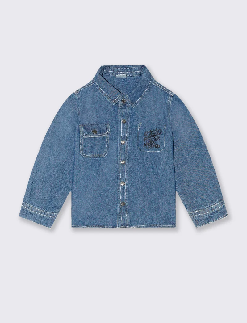 Camicia in denim da neonato - Denim