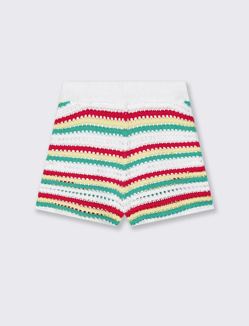 Short in filo a righe dai colori brillanti - Multicolore