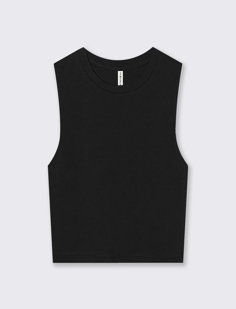 Canottiera Crop Basica - Nero