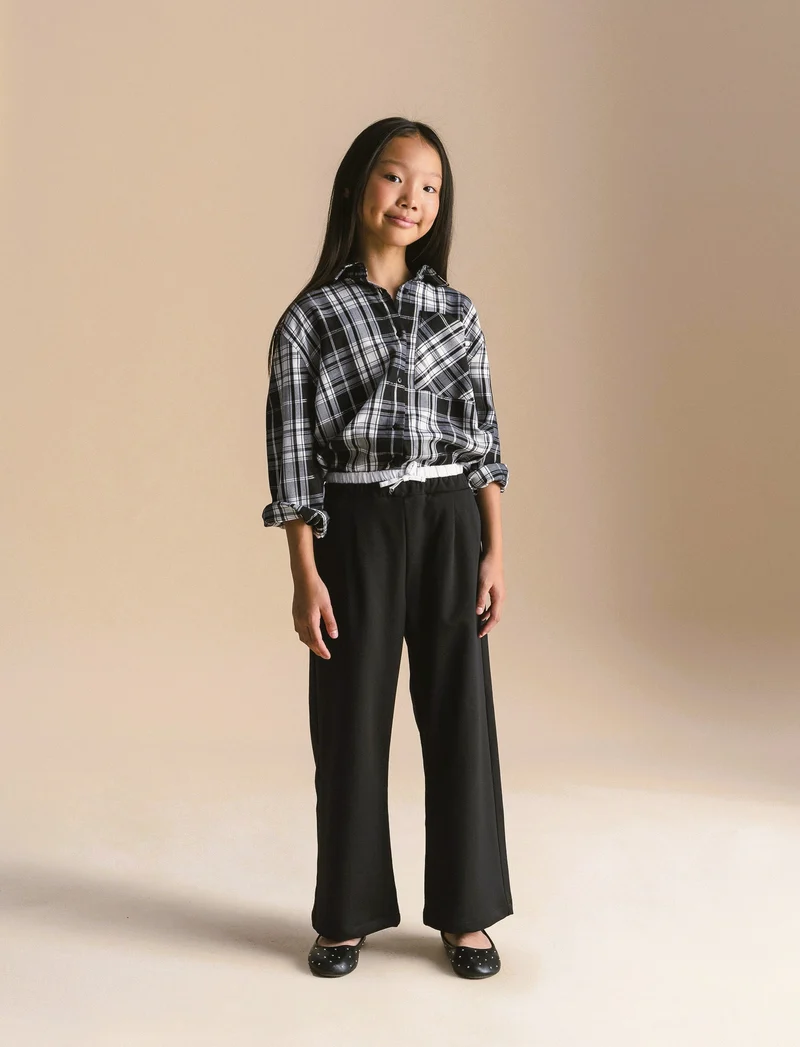 Pantalone gamba ampia - Nero
