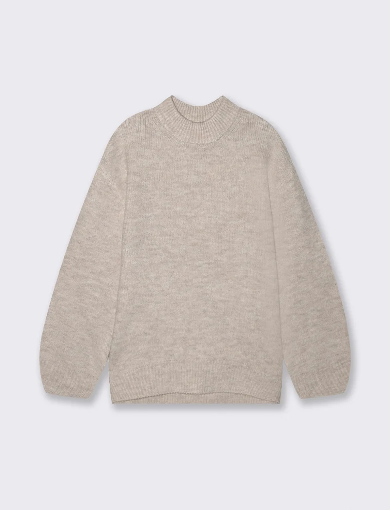 MAXIPULLOVER - Beige grano