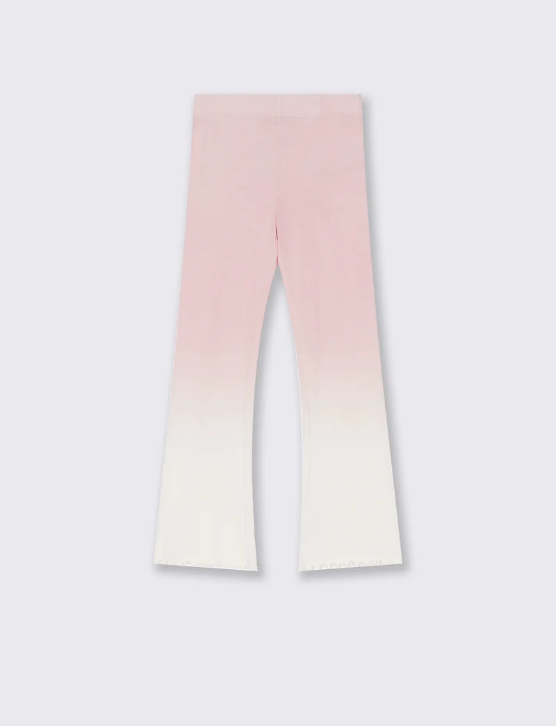 Leggings a costina da bambina - Rosa