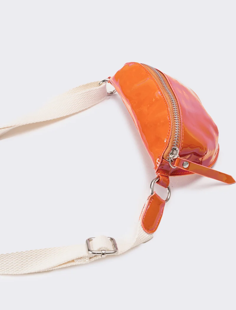 Marsupio bambina in vernice - Arancio