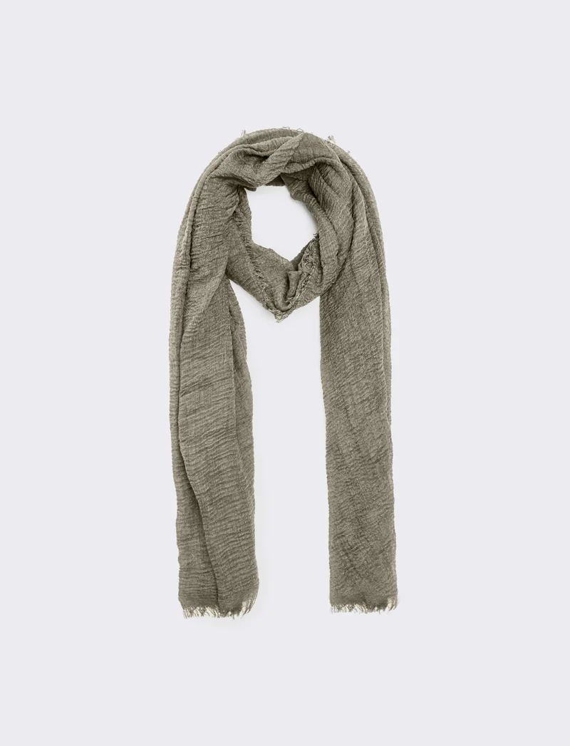 Foulard unito uomo garzato - Verde