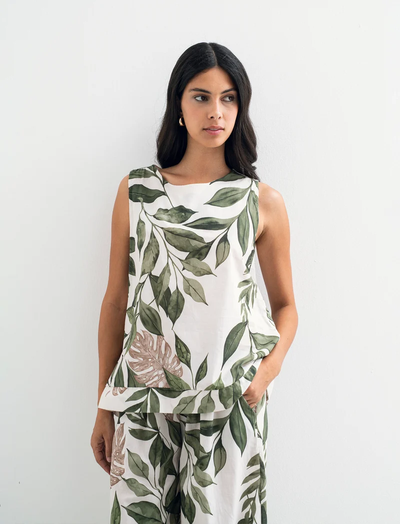 Top in cotone stampato - var 3