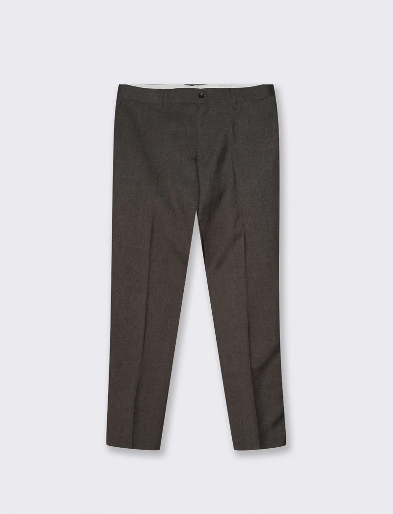 PANTALONI DA COMPLETO A QUADRI FORMAL FIT: - Moro