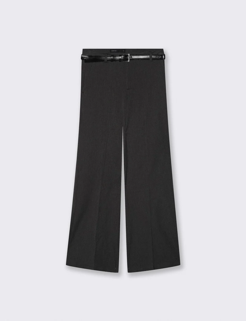 PANTALONE CON CINTURA - Grigio mel.