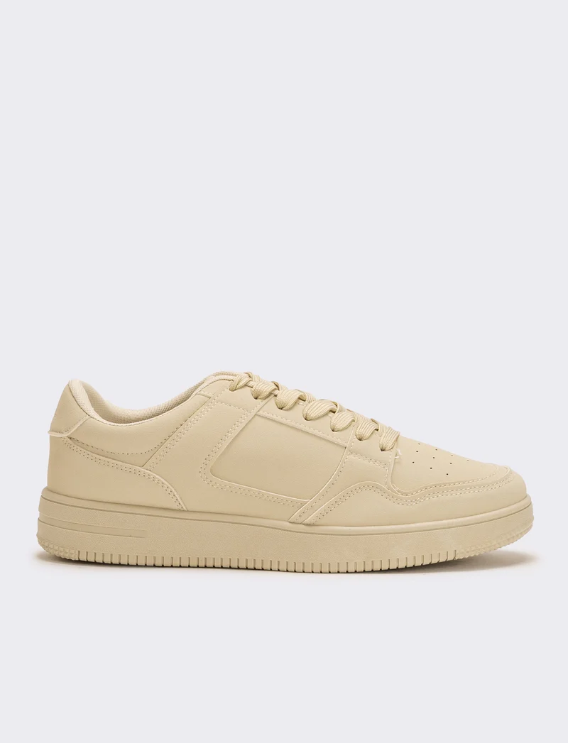 Sneakers monocolore da uomo - Beige