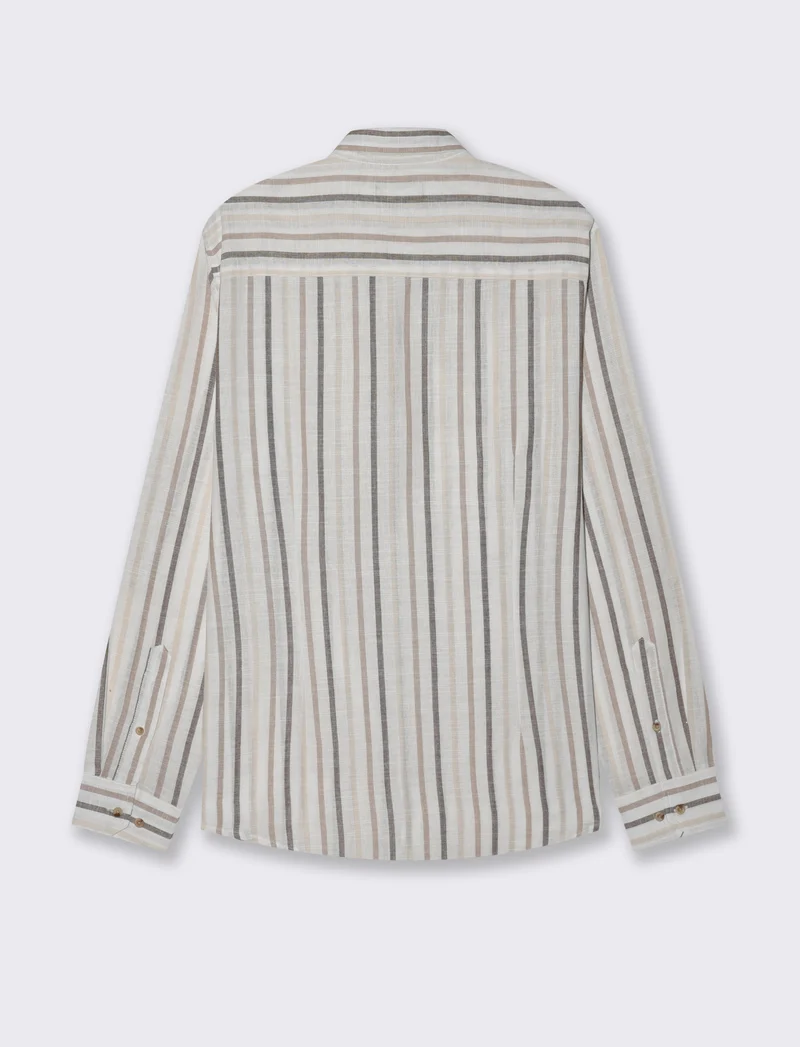 Camicia a righe da uomo - Beige