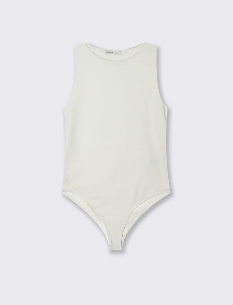 Body giromanica da donna - Bianco latte