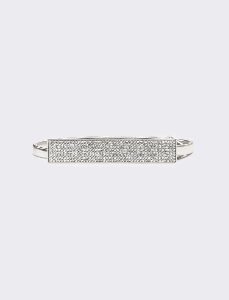 Cintura donna in metallo elastica - Argento