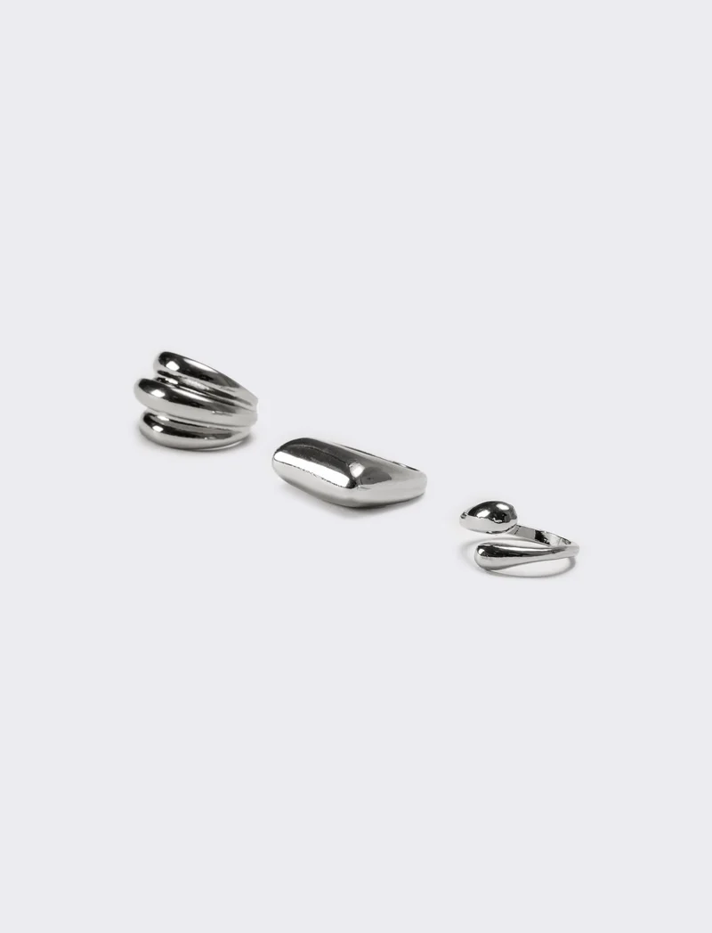 Anello donna 3 pezzi card - Argento