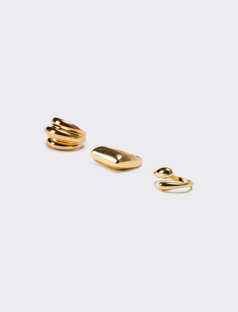 Anello donna 3 pezzi card - Oro