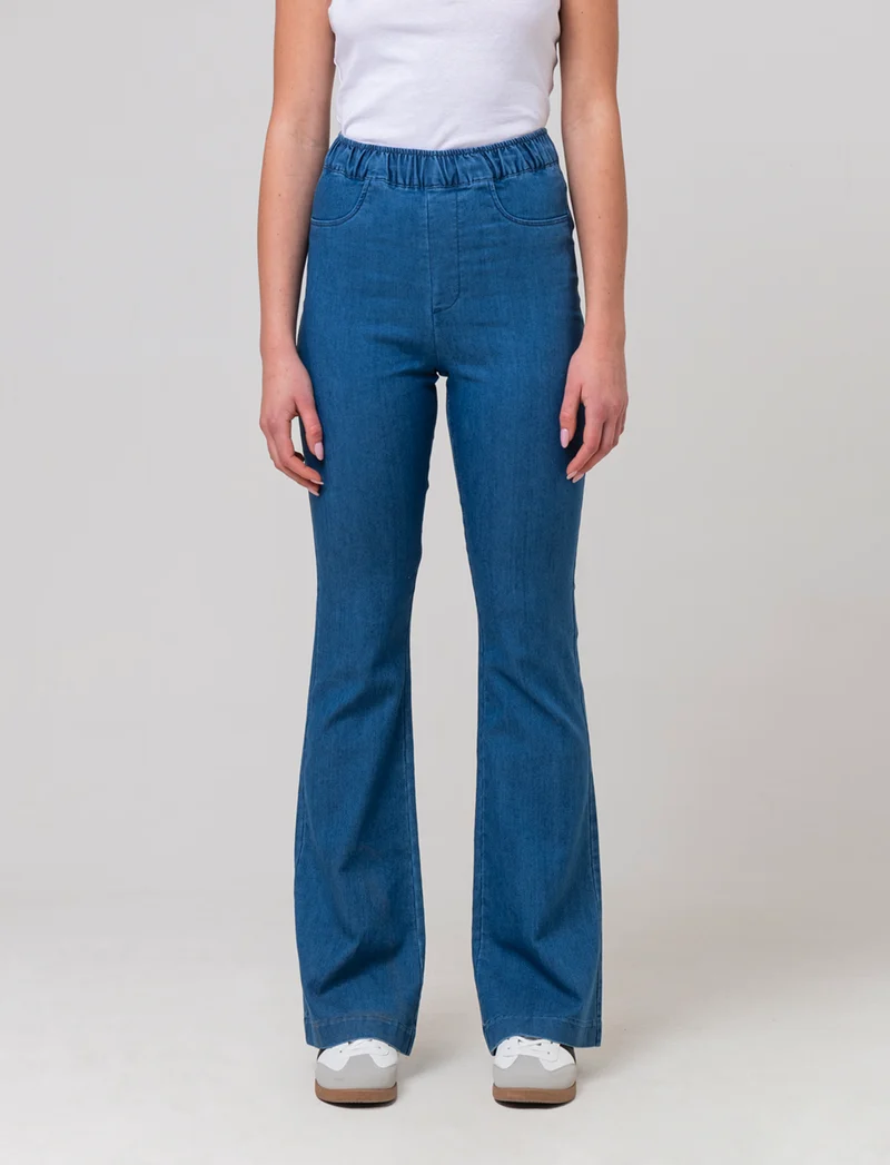 Pantalone a zampa da donna - Denim