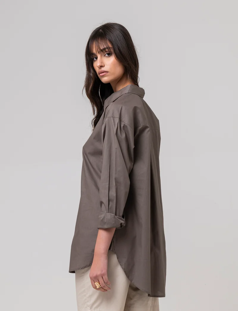 Camicia basica da donna - Verde salvia