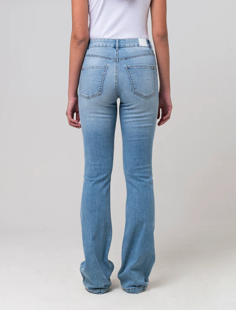 Denim bootcut regular waist da donna - Denim chiaro