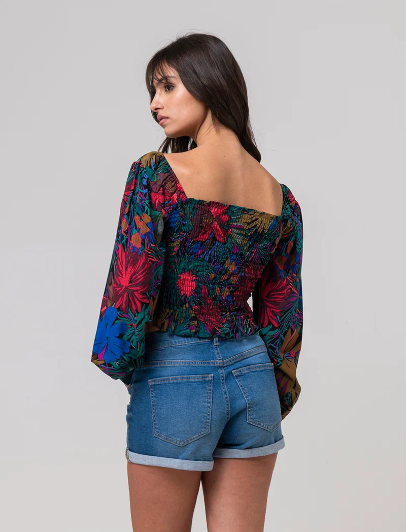 Casacca manica lunga con arriccio da donna - var 2