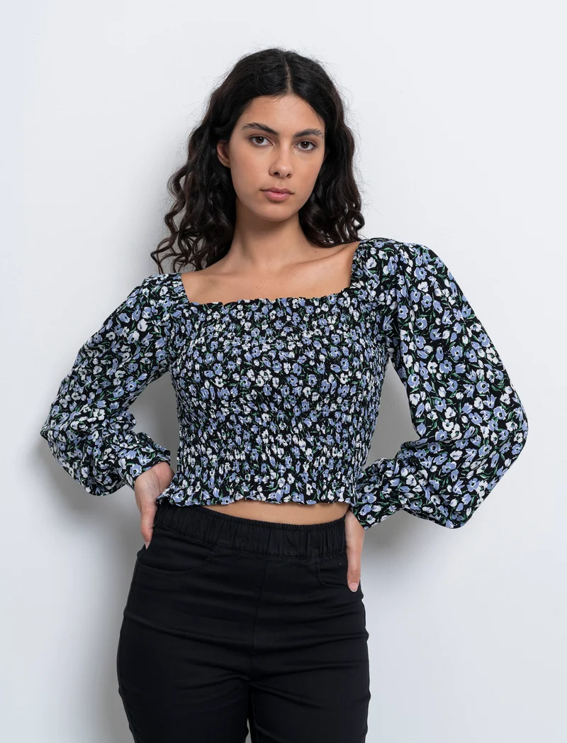 Casacca manica lunga con arriccio da donna - var 1