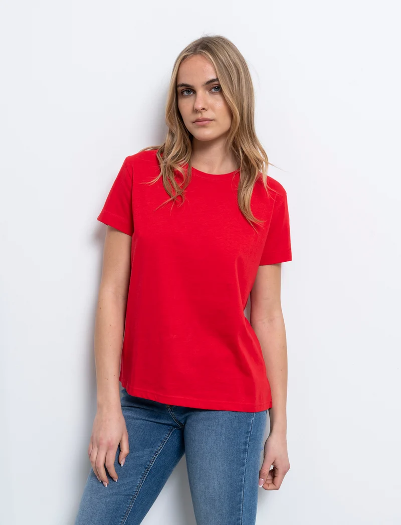 T-shirt basica da donna - Rosso
