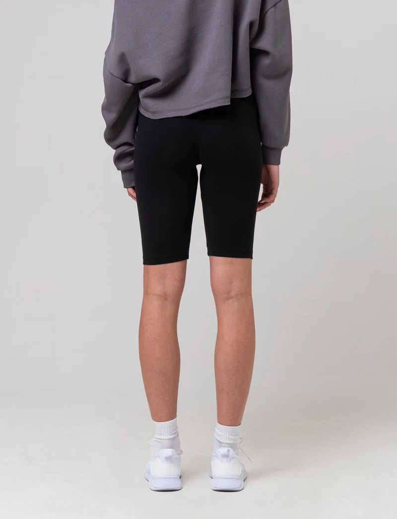Leggings corto basico da donna - Nero